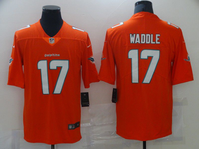 Men Miami Dolphins #17 Waddle Orange Nike Vapor Untouchable Limited 2021 NFL Jersey->brooklyn nets->NBA Jersey